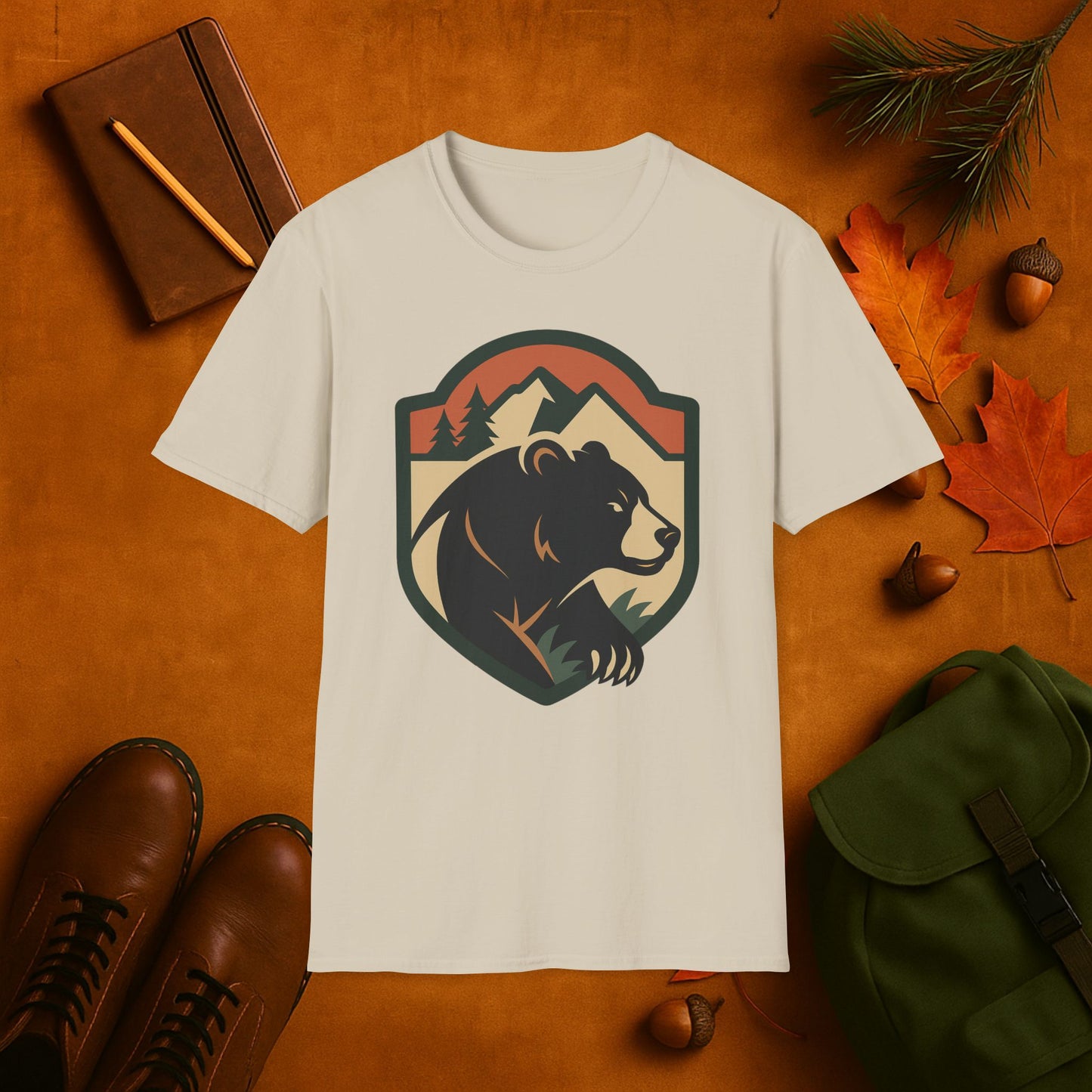 Bear Fall Badge T-Shirt