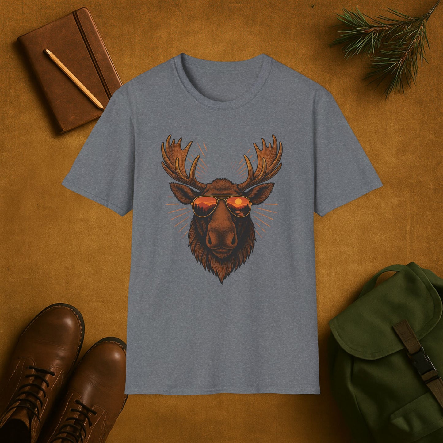 Chill Moose Vibes Sunglasses T-Shirt