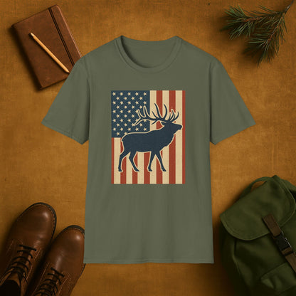 Old Glory Elk T-Shirt