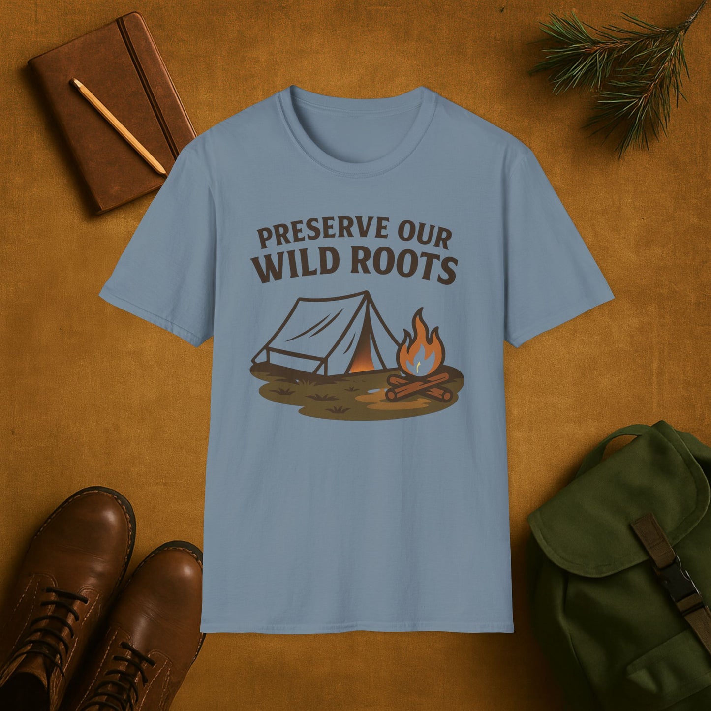 Preserve Our Wild Roots Camping T-Shirt