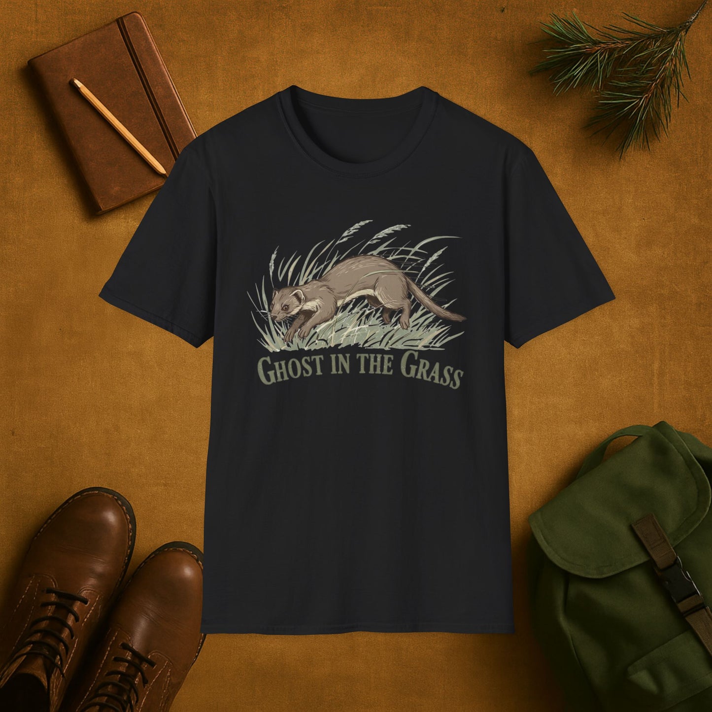 Ghost in the Grass Weasel T-Shirt