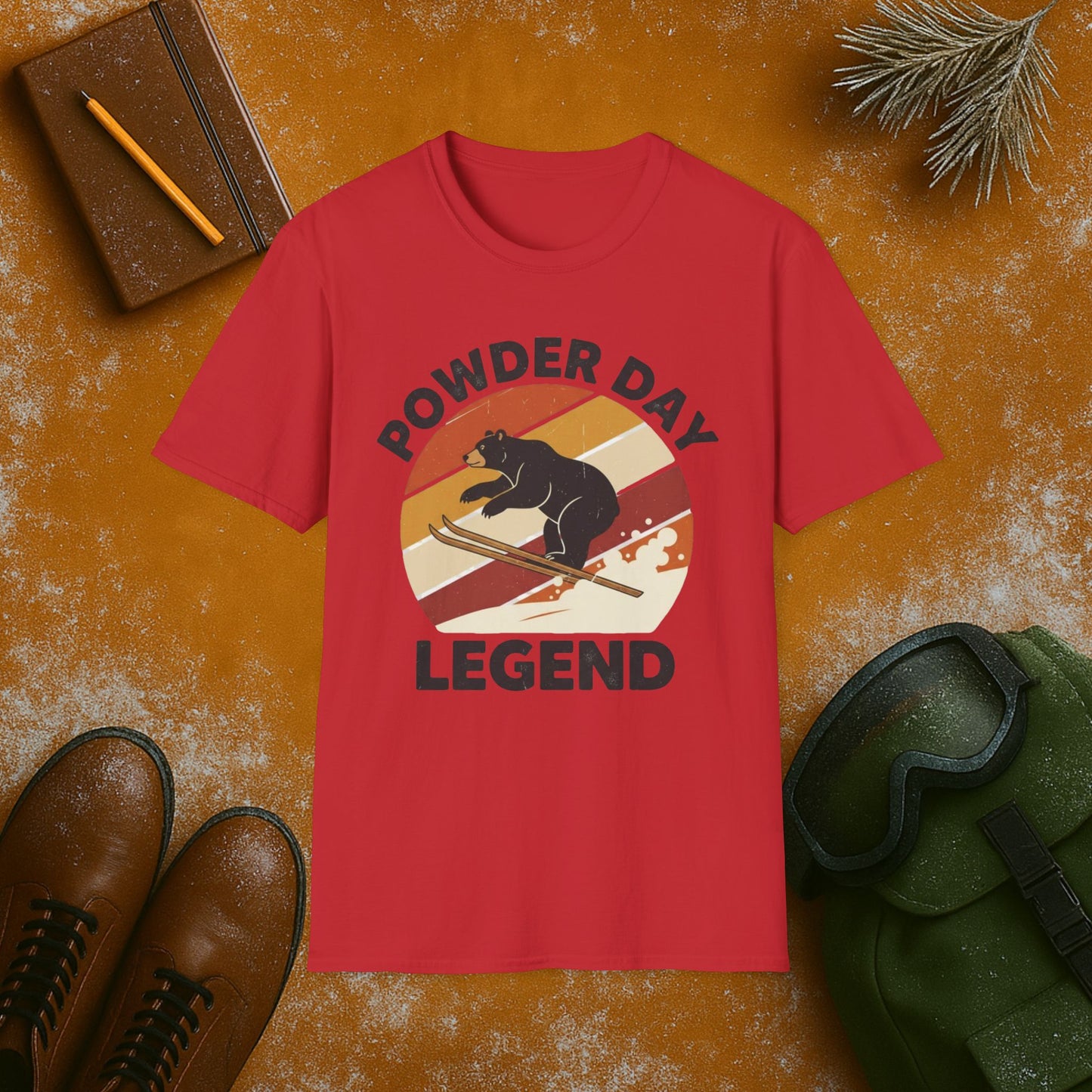 Powder Day Legend Black Bear T-Shirt