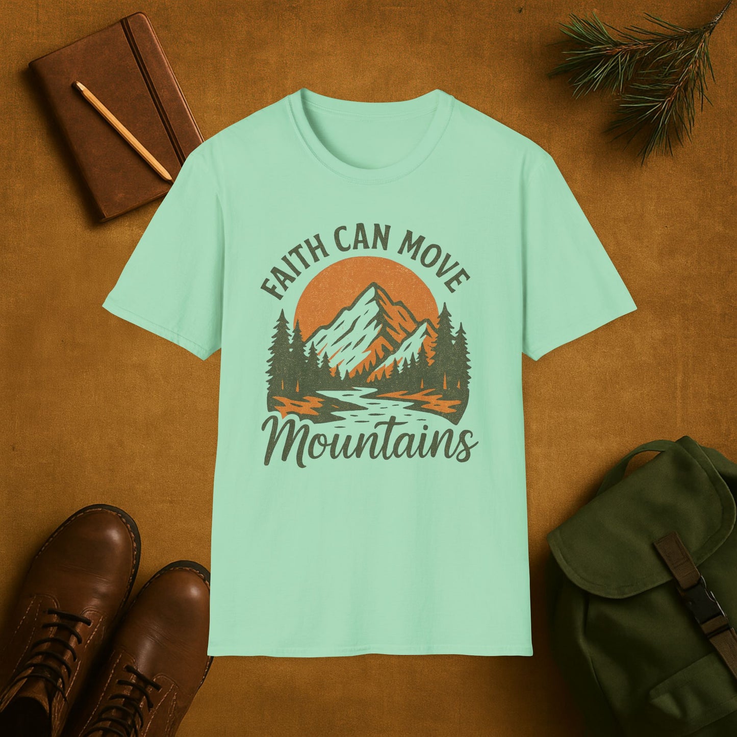 Faith Can Move Mountains Christian T-Shirt
