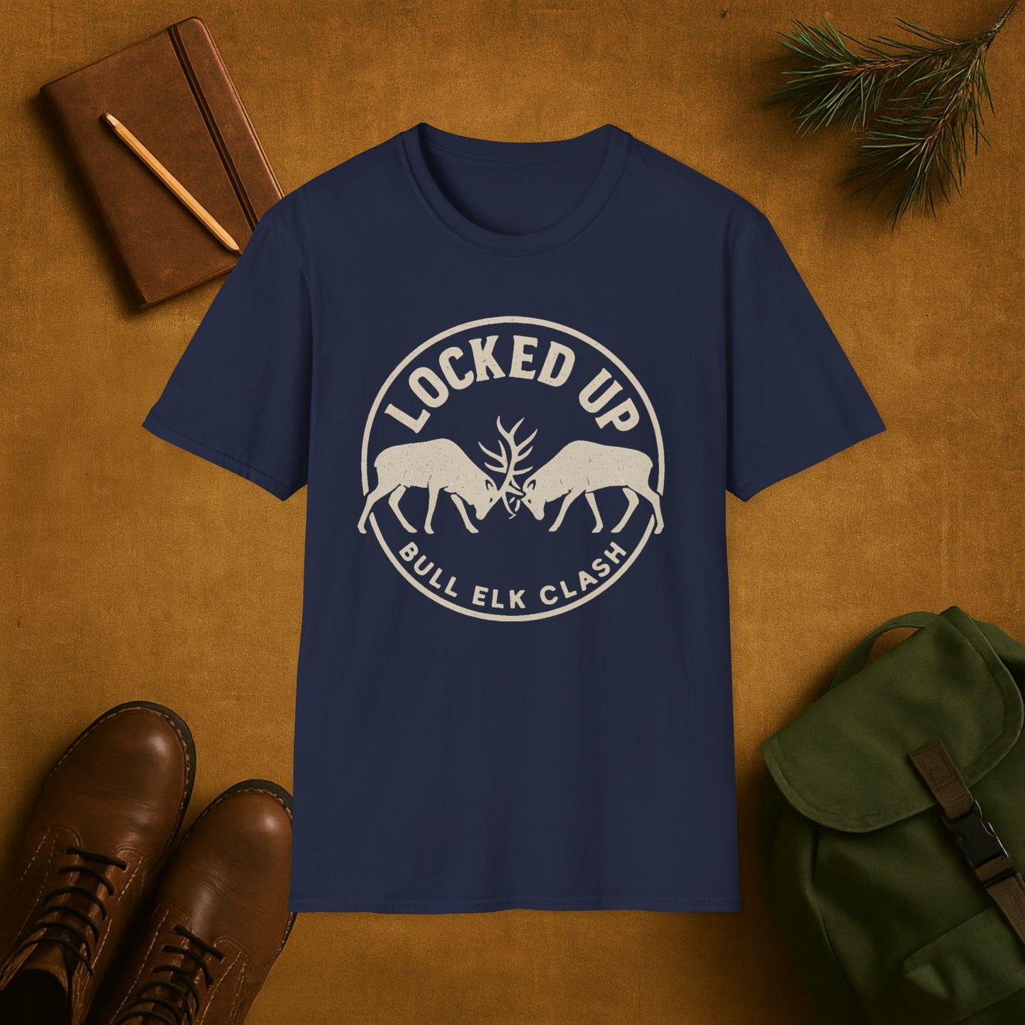 Locked Up Bull Elk Clash T-Shirt