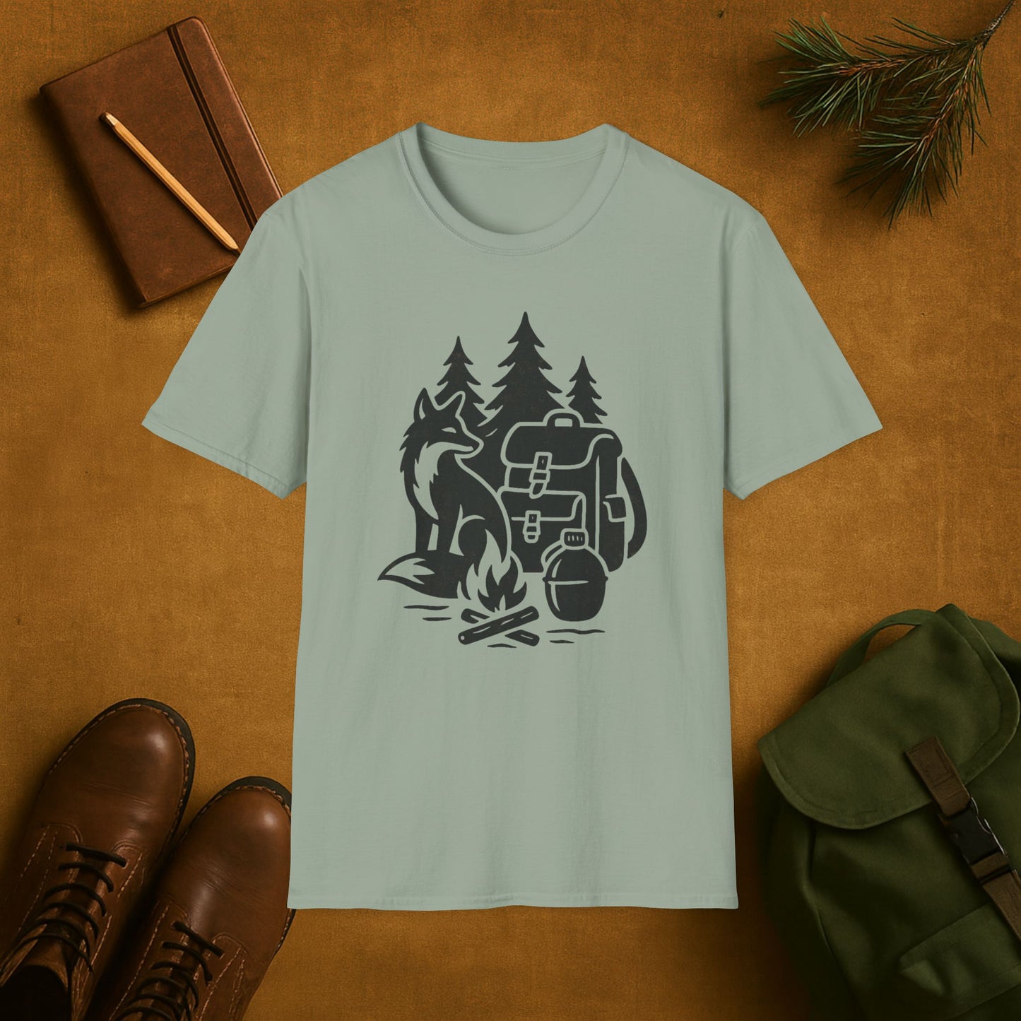 Fox Campfire Survival Adventure T-Shirt