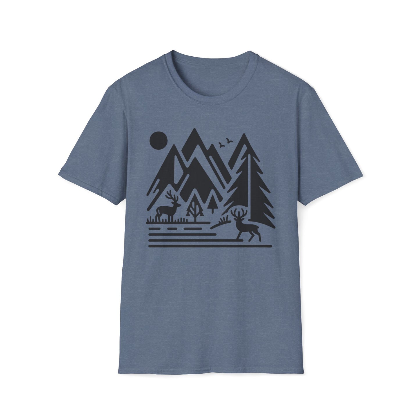 Minimal Mountain Deer T-Shirt