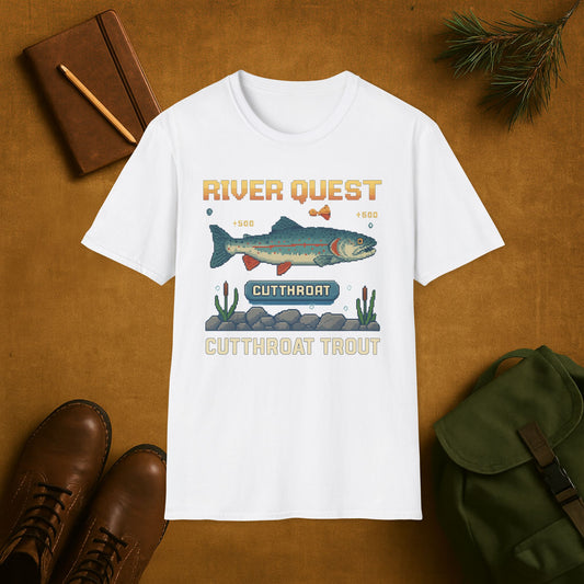 8-Bit Cutthroat Trout River Quest T-Shirt