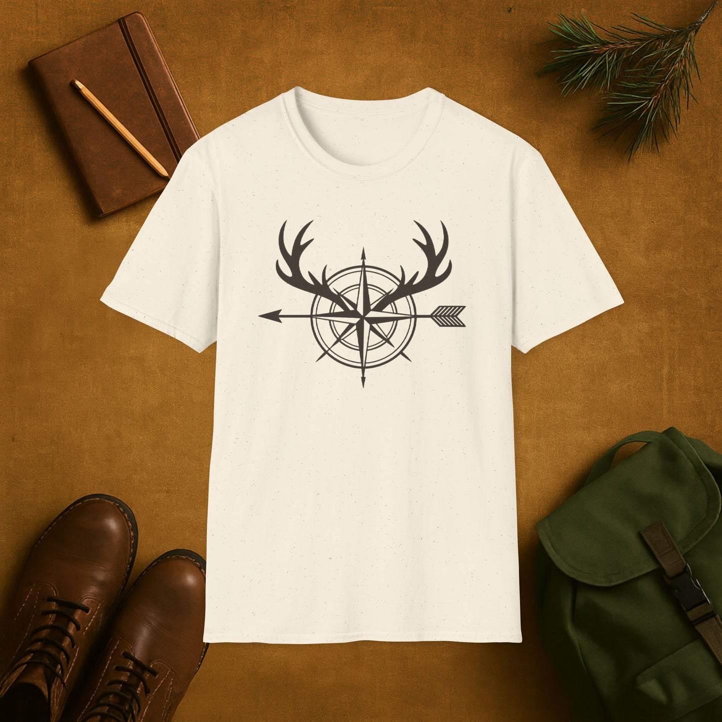 Antler Arrow Compass Hunting T-Shirt