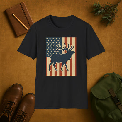 Old Glory Elk T-Shirt