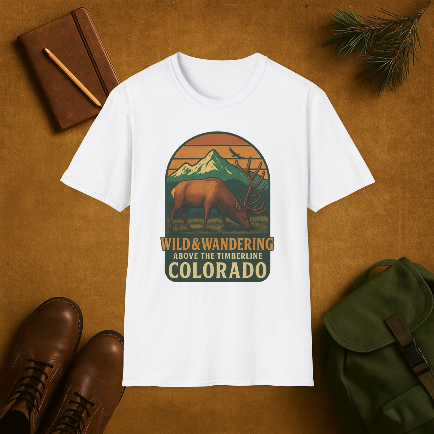 Colorado Elk T-Shirt | Wild & Wandering Above the Timberline Mountain Tee