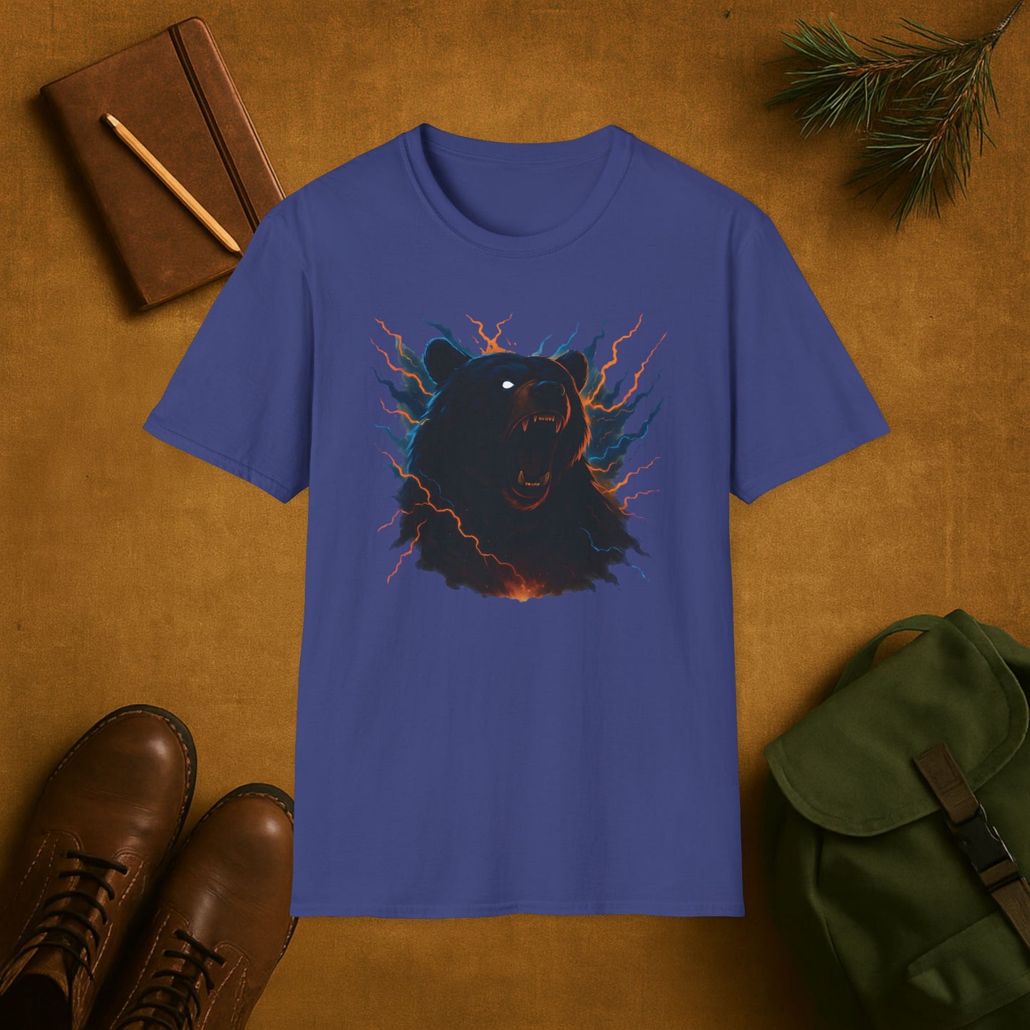 Mystic Bear Lightning T-Shirt