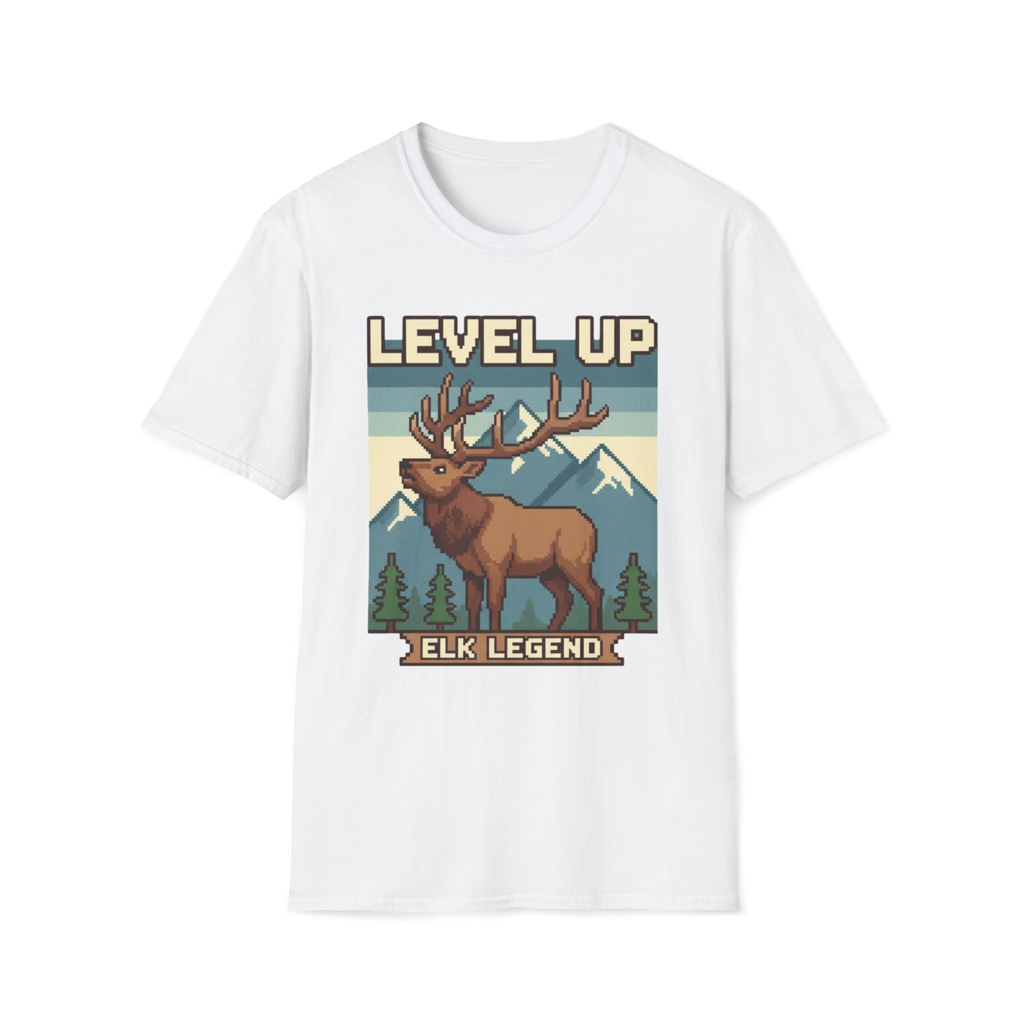 8-Bit Level Up Elk Legend T-Shirt