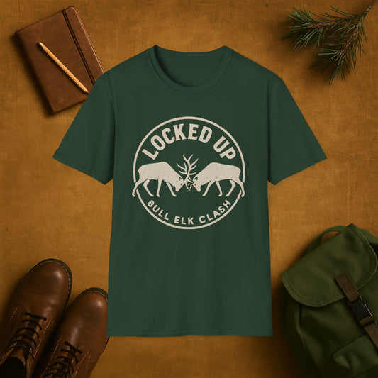 Locked Up Bull Elk Clash T-Shirt