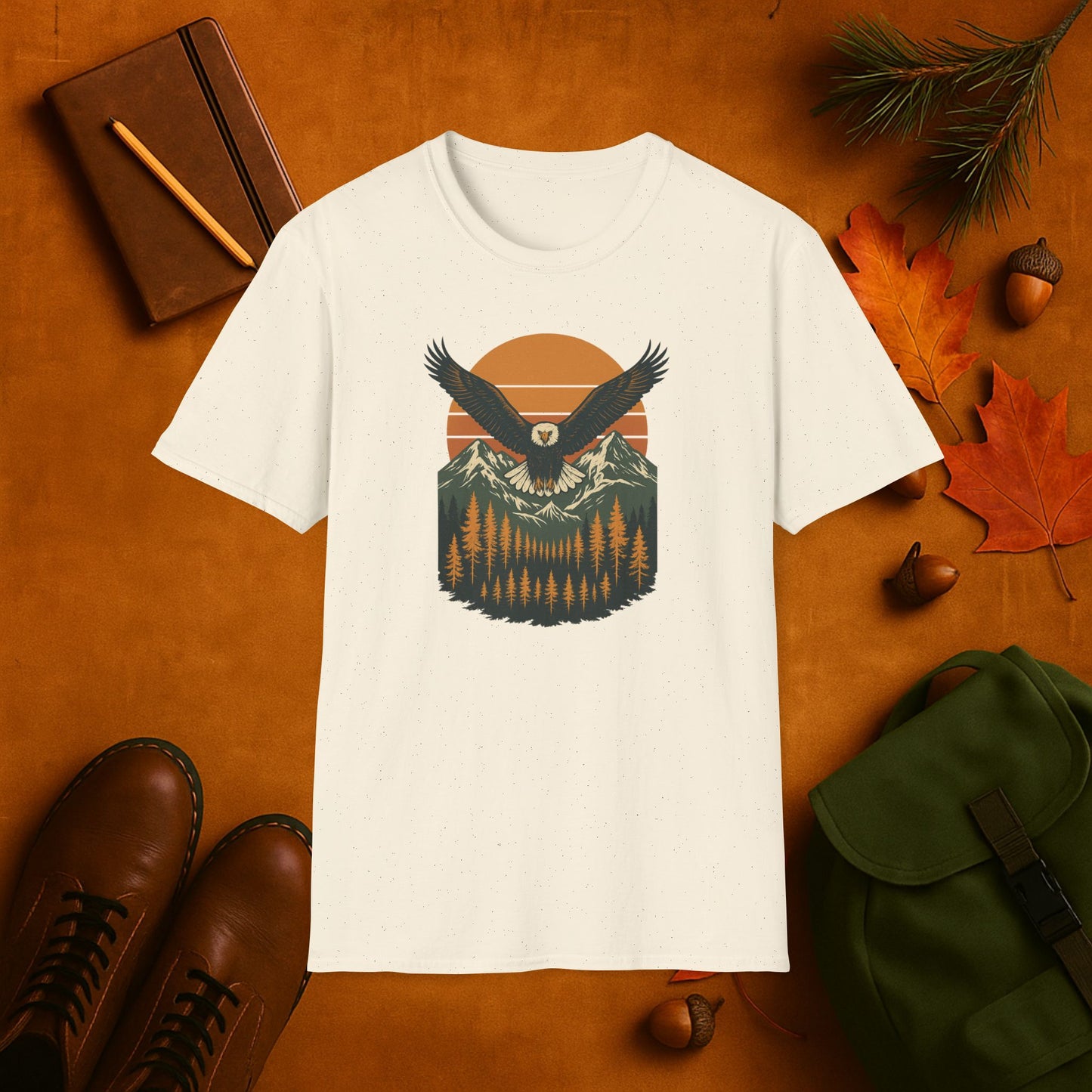 Bald Eagle Harvest Moon T-Shirt