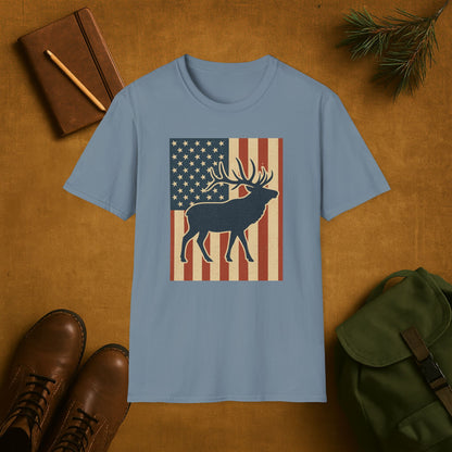 Old Glory Elk T-Shirt