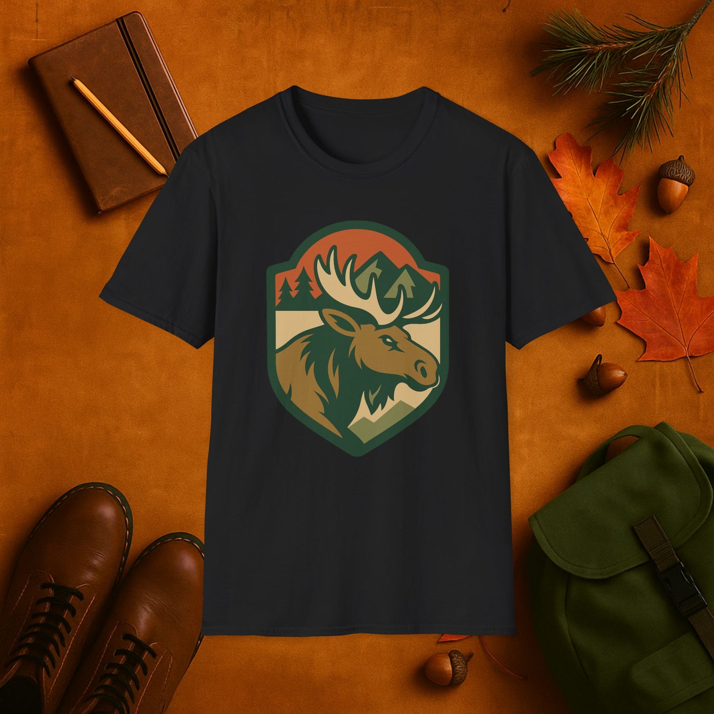 Moose Fall Badge T-Shirt