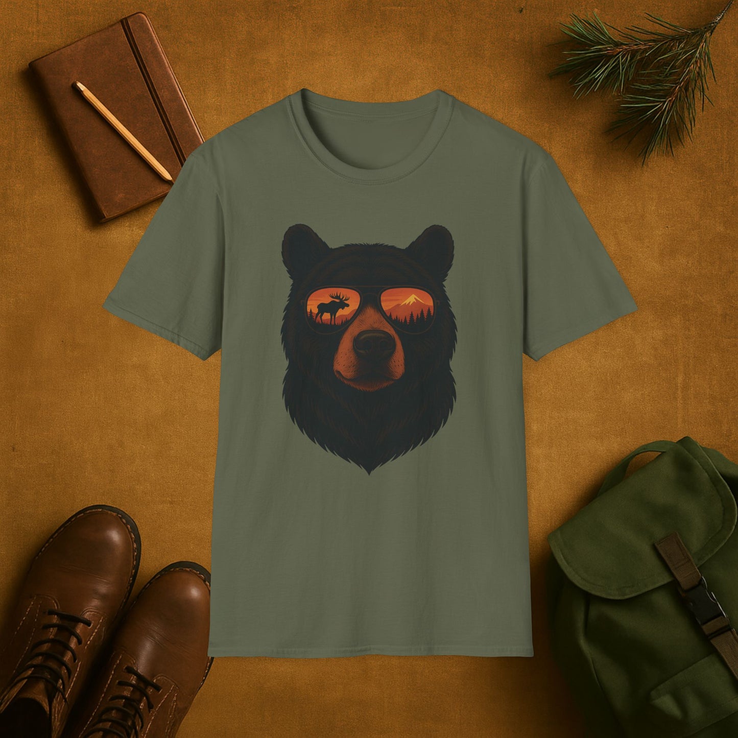 Chill Bear Vibes Sunglasses T-Shirt