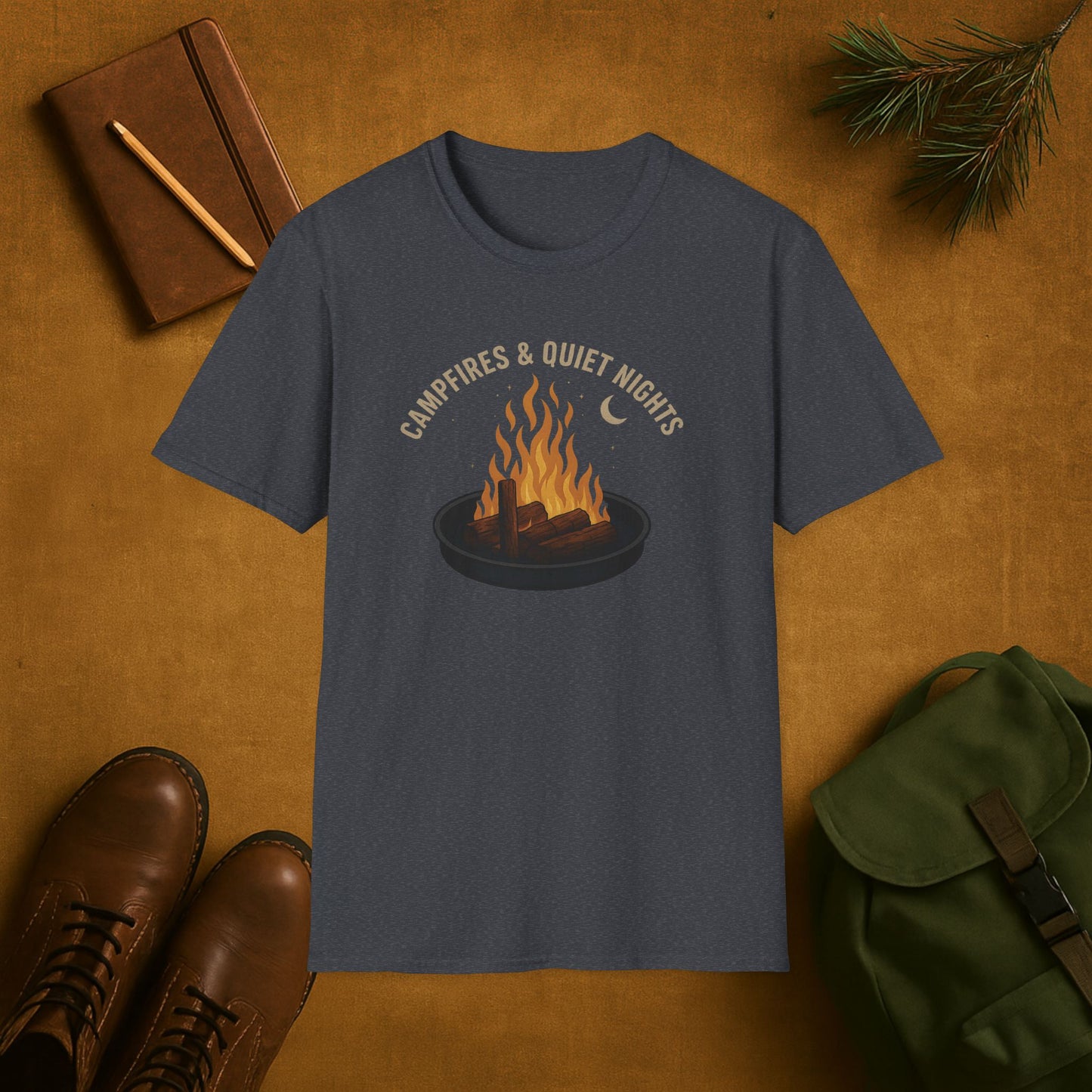 Campfires and Quiet Nights Camping T-Shirt
