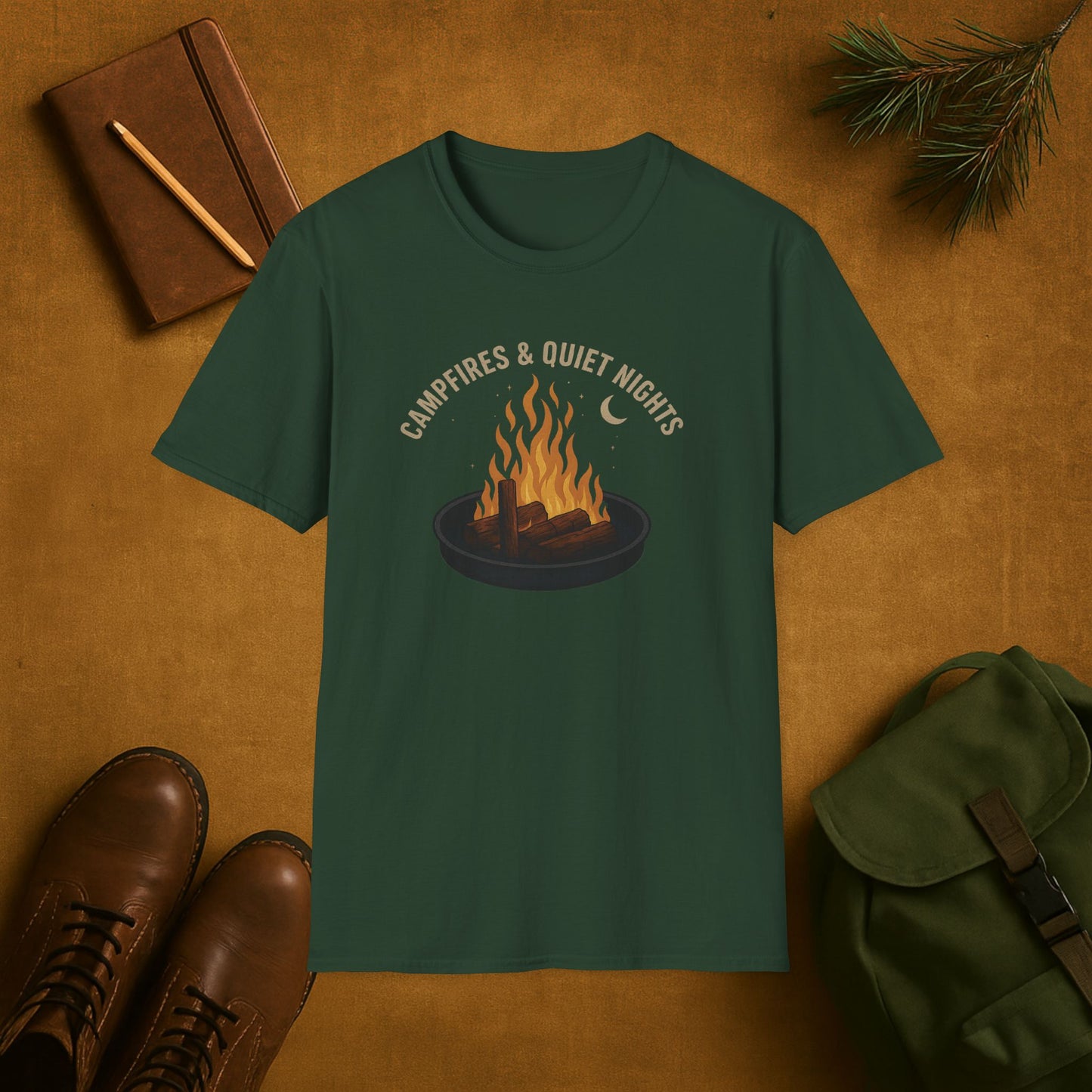 Campfires and Quiet Nights Camping T-Shirt