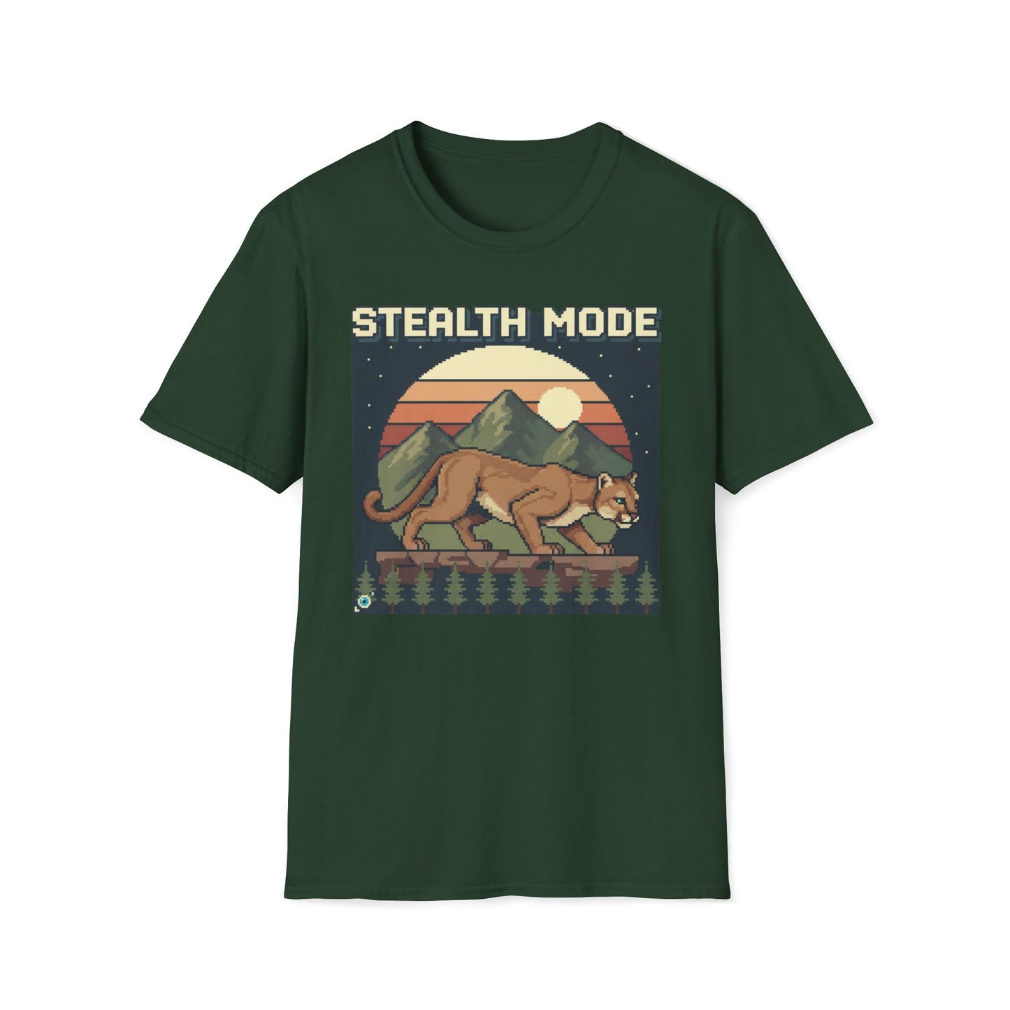 8-Bit Mountain Lion Stealth Mode T-Shirt
