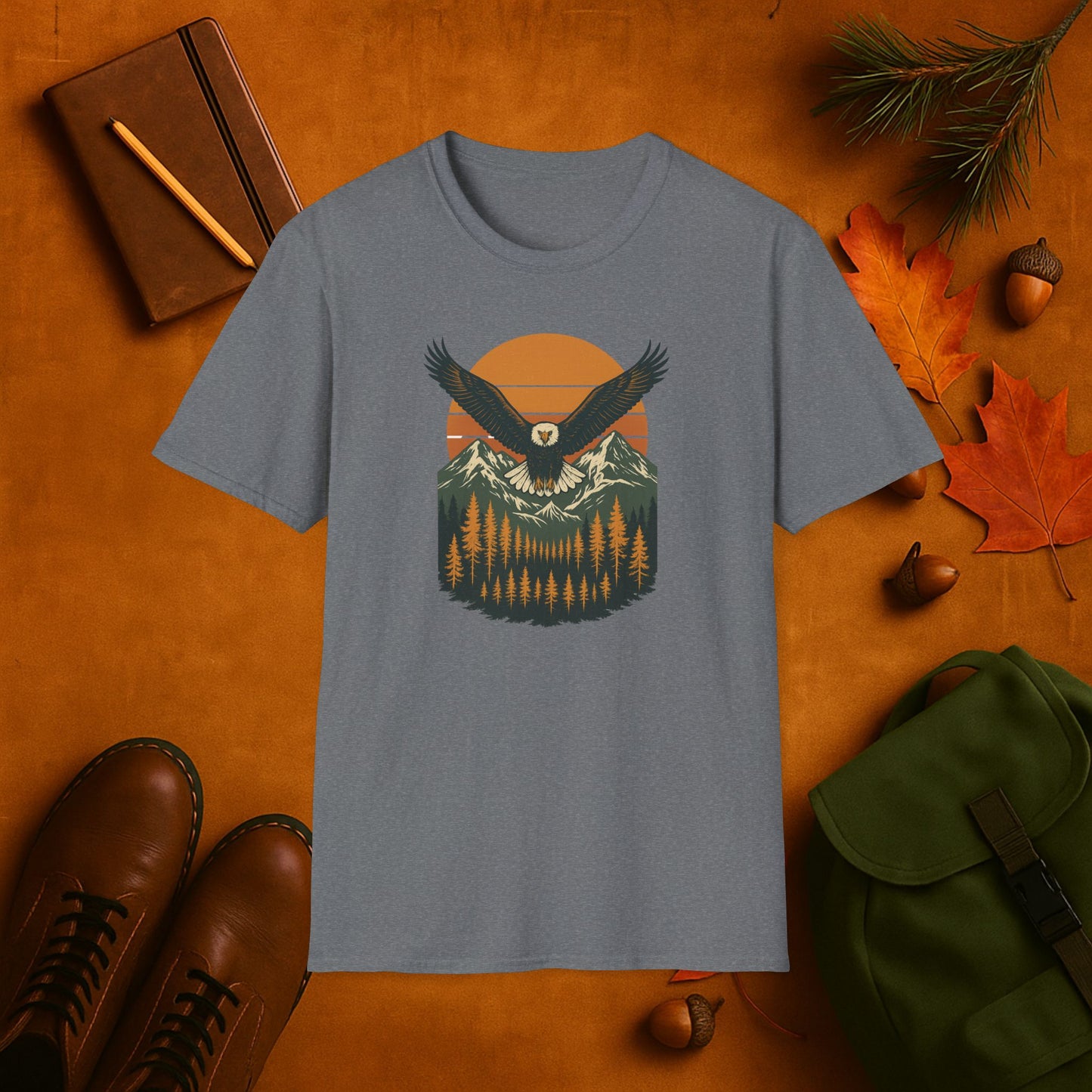Bald Eagle Harvest Moon T-Shirt