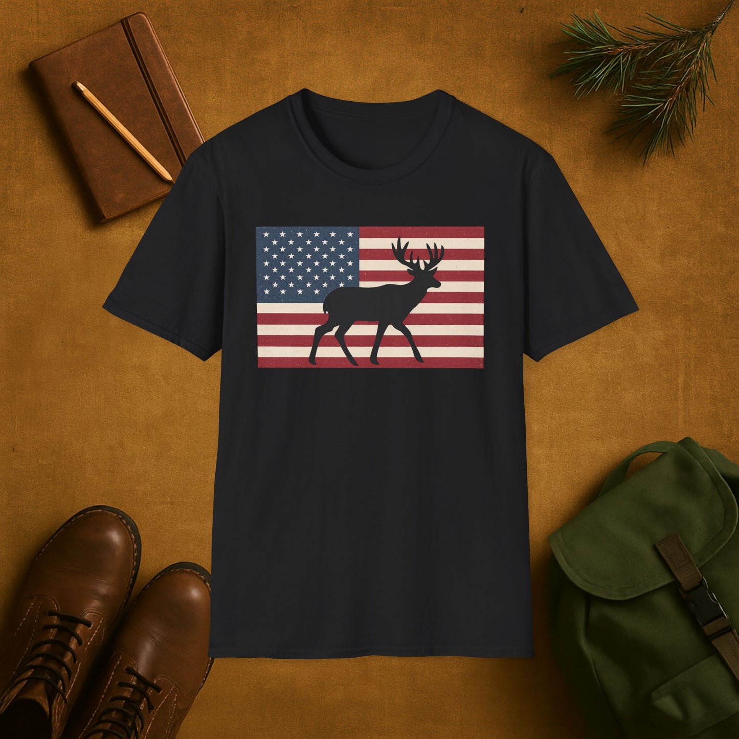 Old Glory Buck T-Shirt