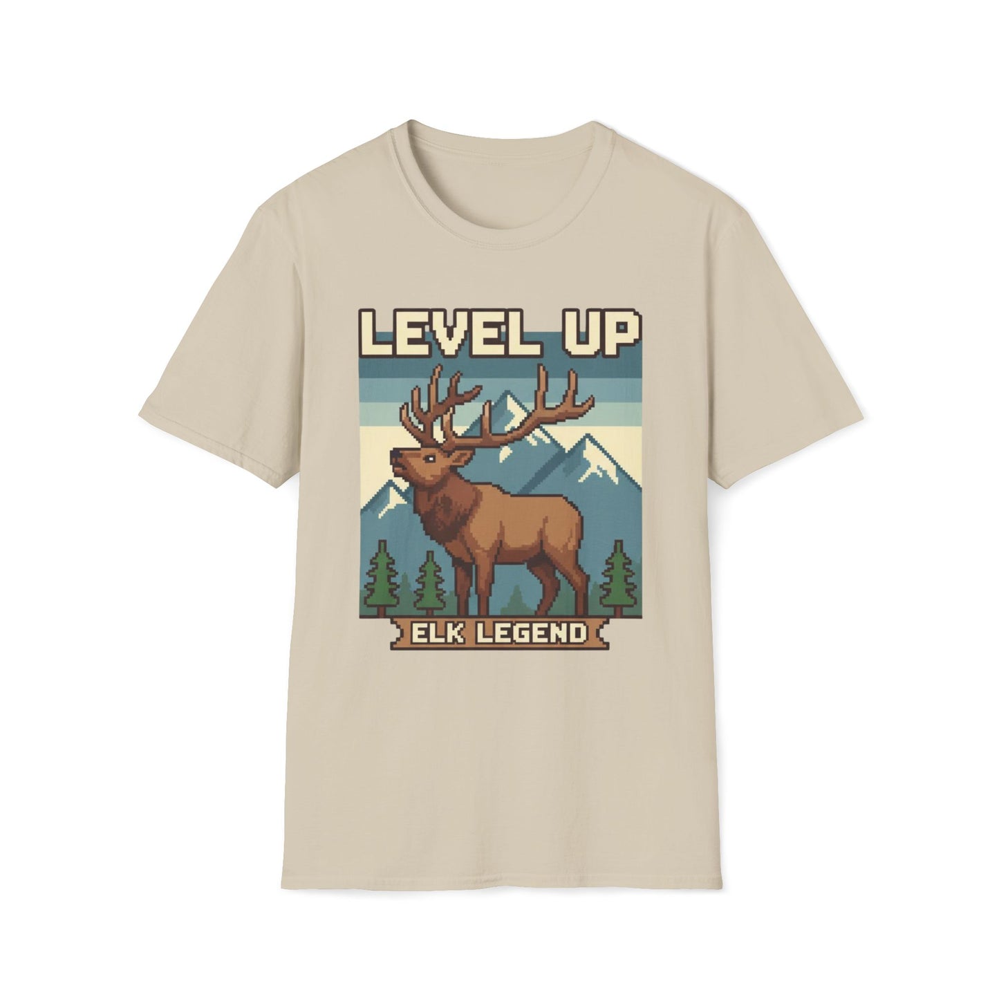 8-Bit Level Up Elk Legend T-Shirt