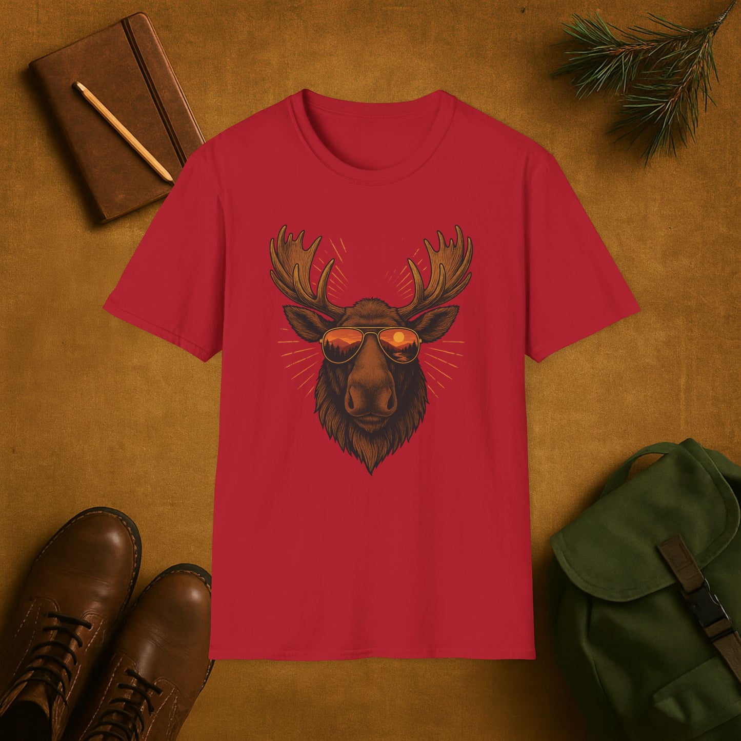 Chill Moose Vibes Sunglasses T-Shirt