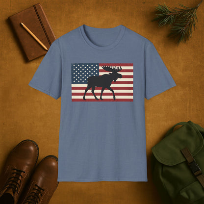Old Glory Moose T-Shirt