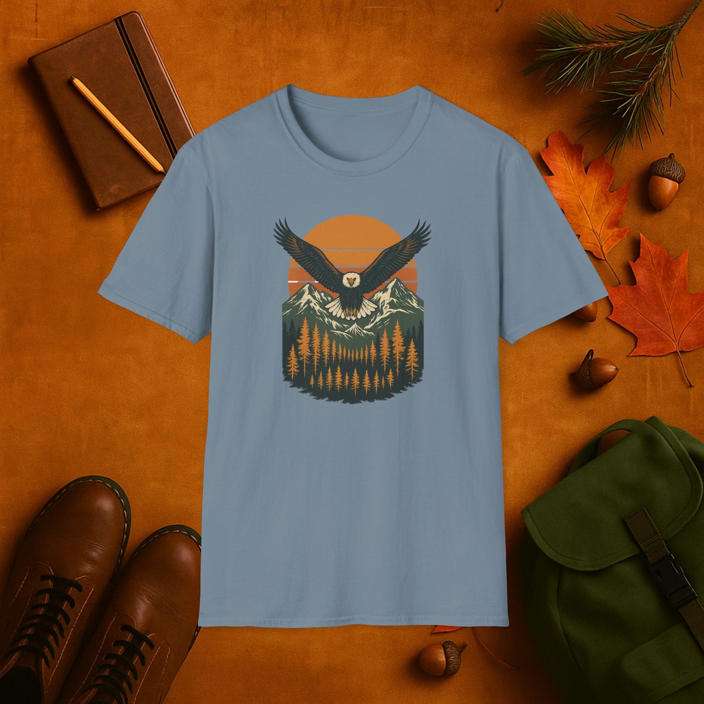 Bald Eagle Harvest Moon T-Shirt