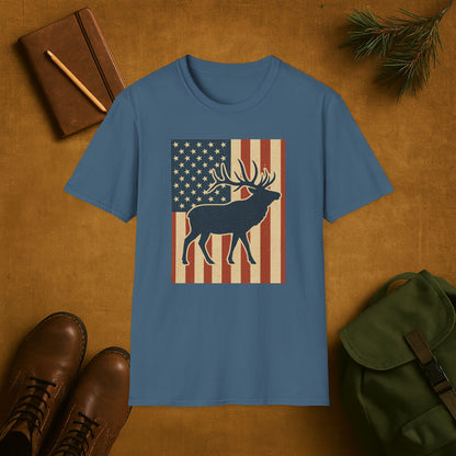Old Glory Elk T-Shirt