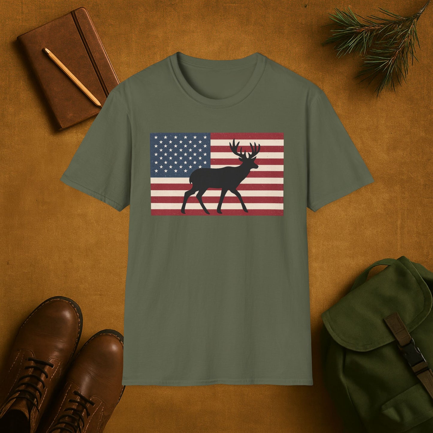 Old Glory Buck T-Shirt