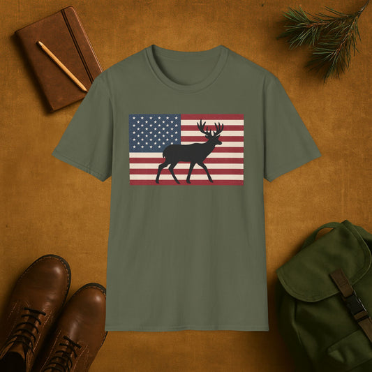 Old Glory Buck T-Shirt