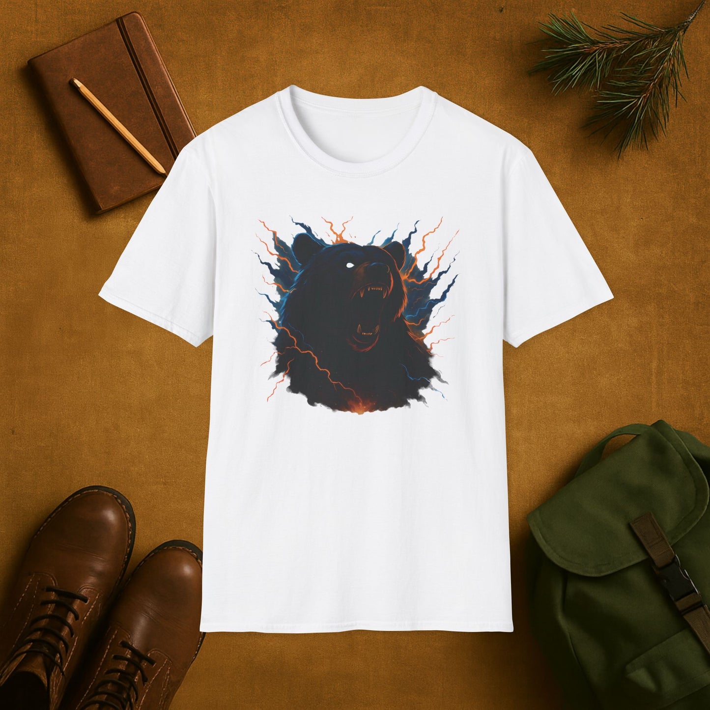 Mystic Bear Lightning T-Shirt