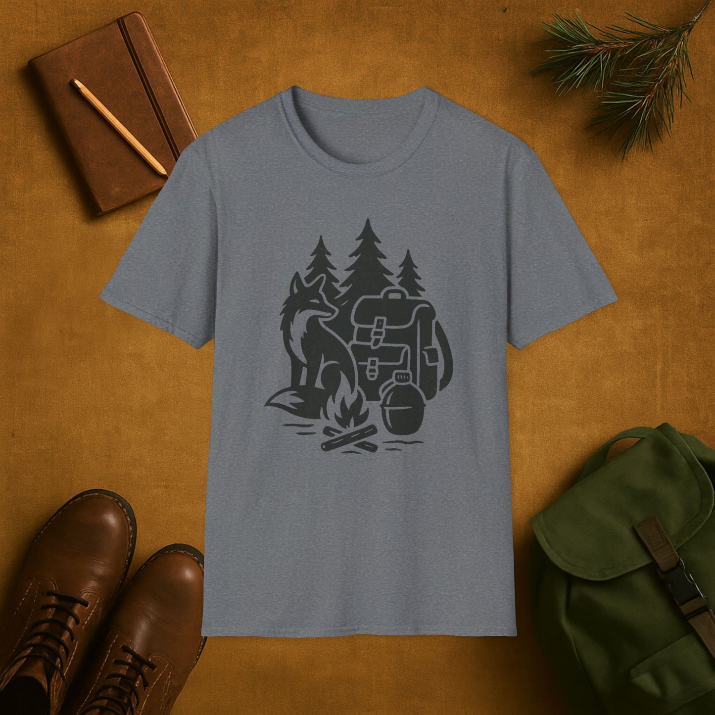 Fox Campfire Survival Adventure T-Shirt