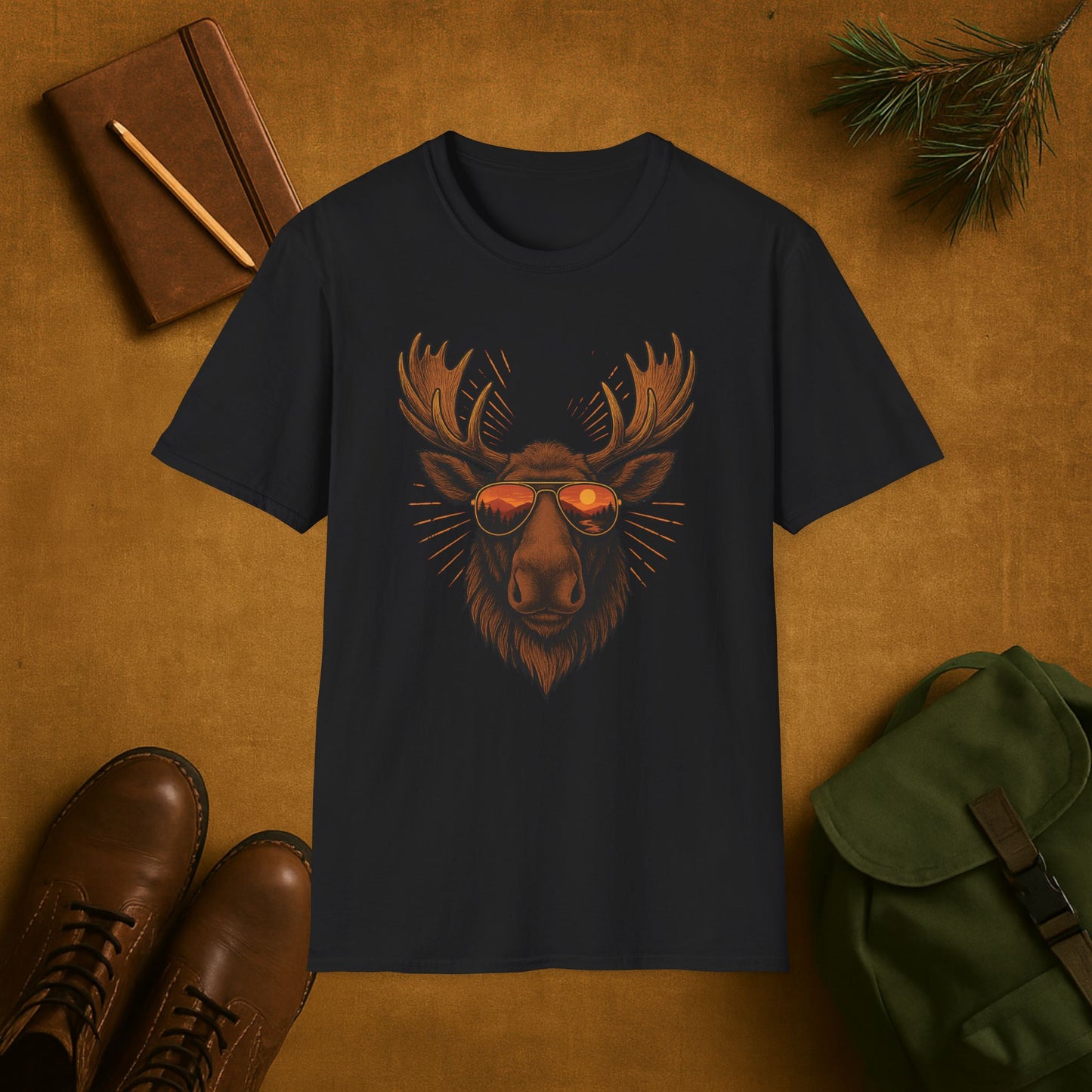 Chill Moose Vibes Sunglasses T-Shirt