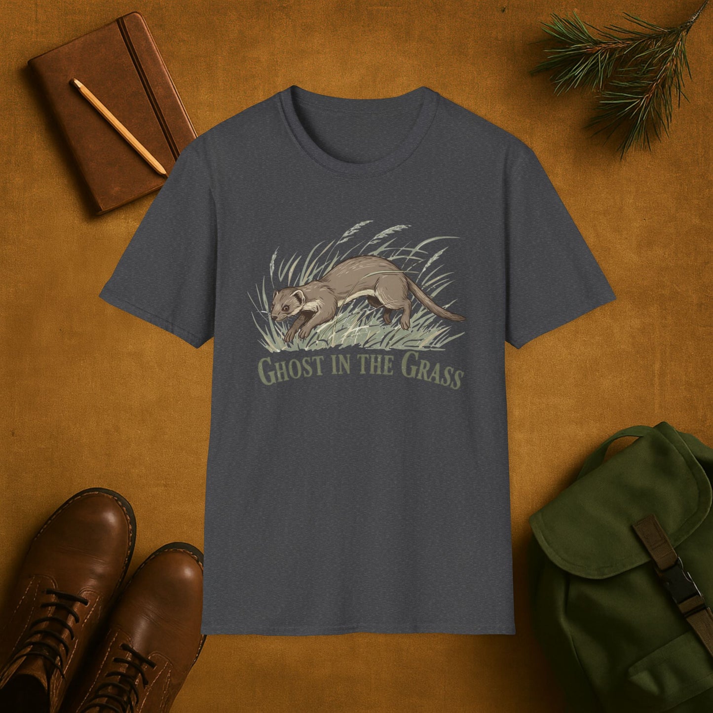 Ghost in the Grass Weasel T-Shirt