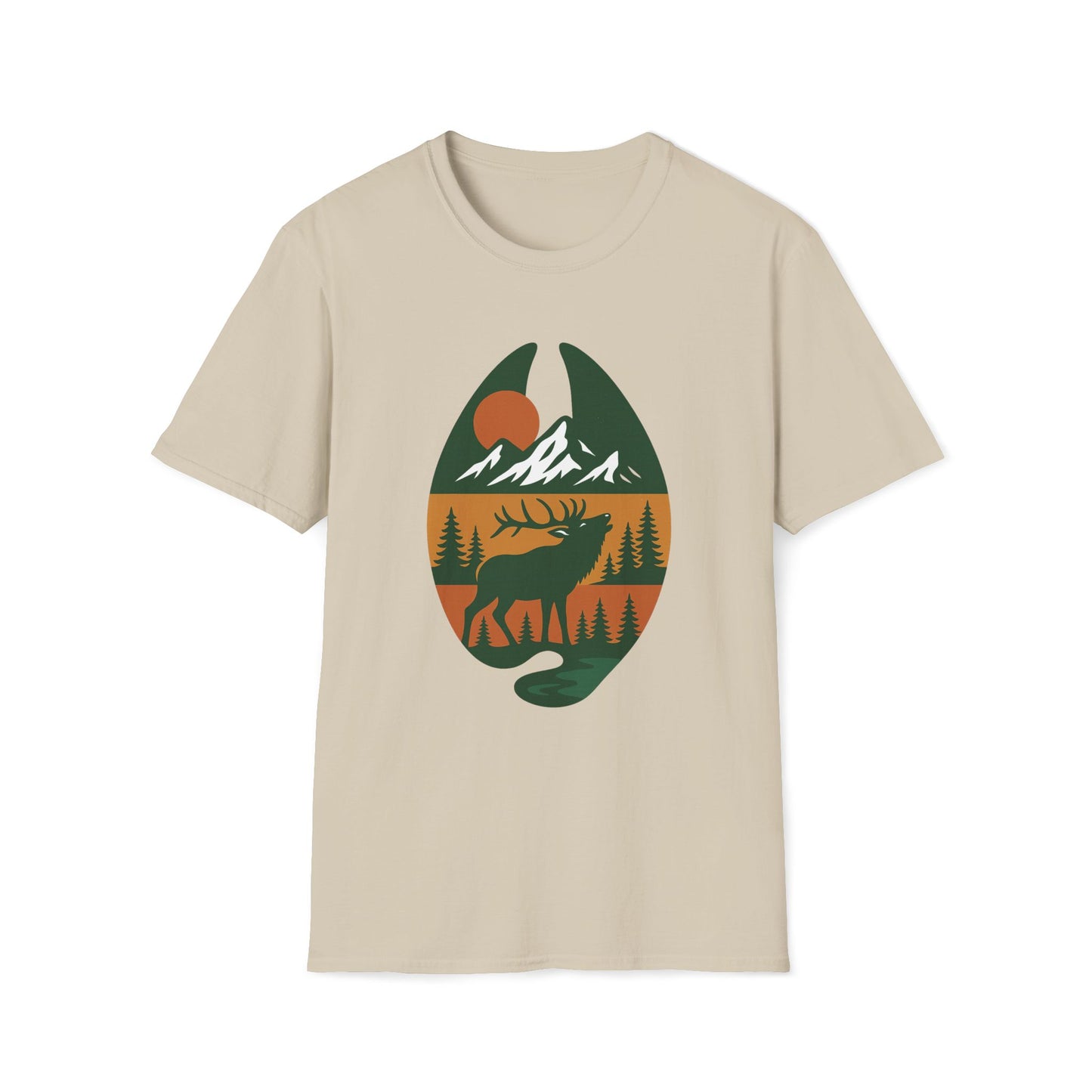 Elk Scene Hoof Print T-Shirt