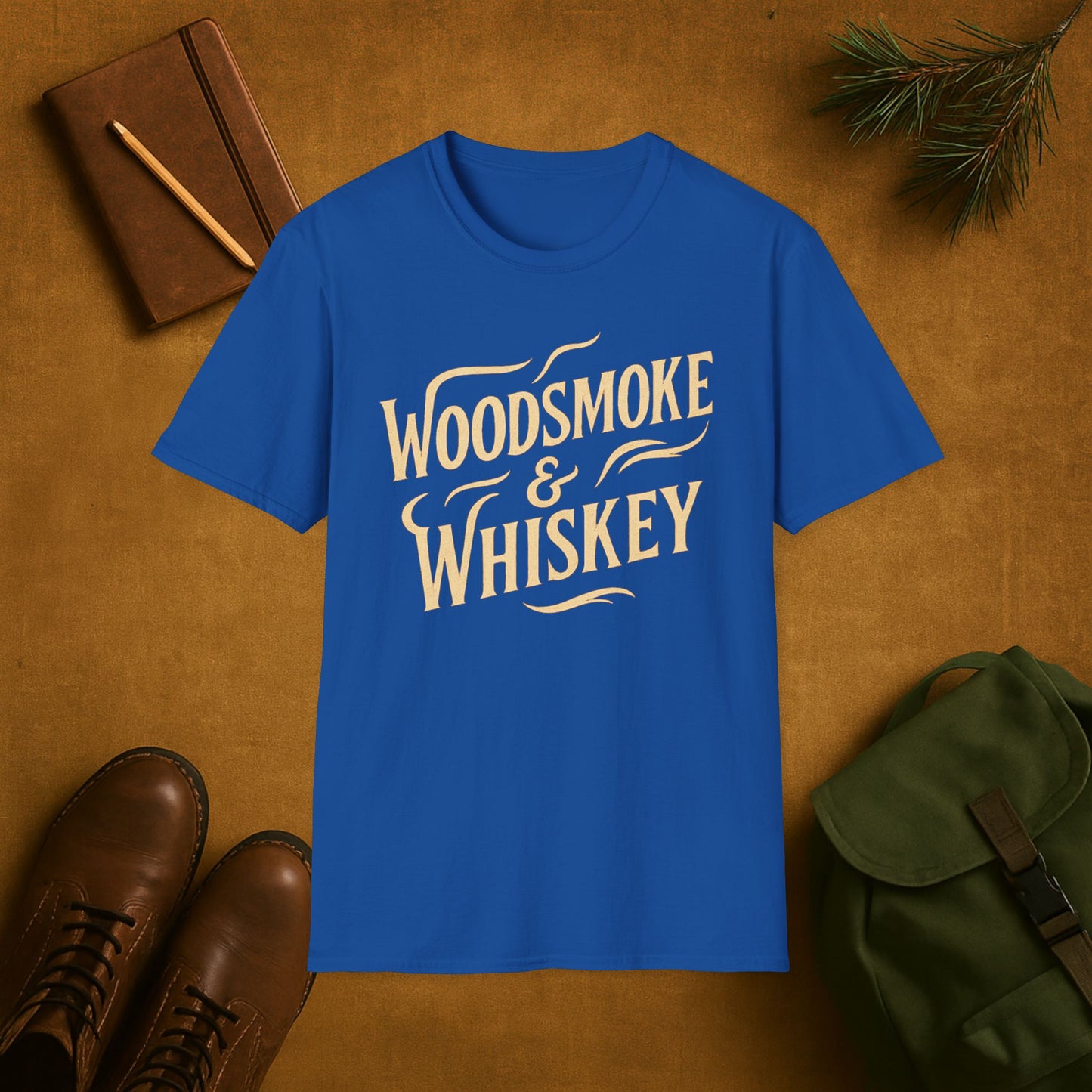 Woodsmoke and Whiskey Camping T-Shirt