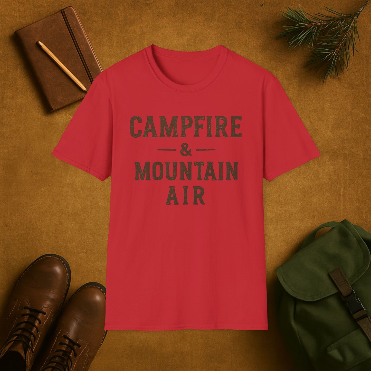 Campfire & Mountain Air Camping T-Shirt