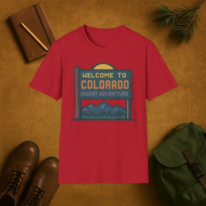 Welcome to Colorado Insert Adventure T-Shirt