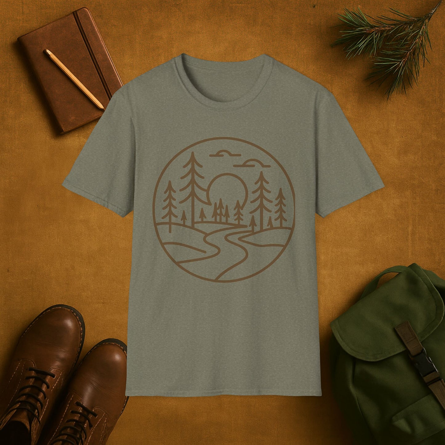 Sunset Pines Minimalist T-Shirt