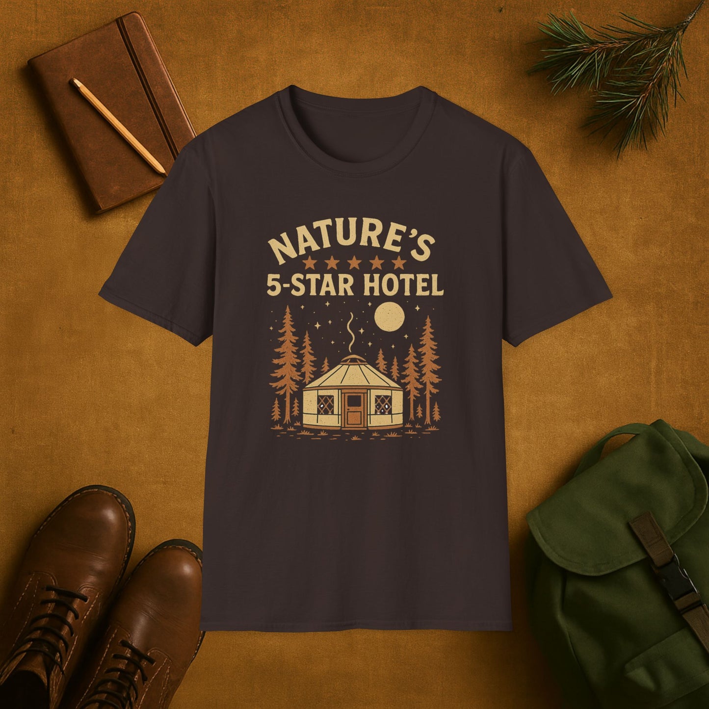 Nature's 5-Star Hotel Yurt Camping T-Shirt