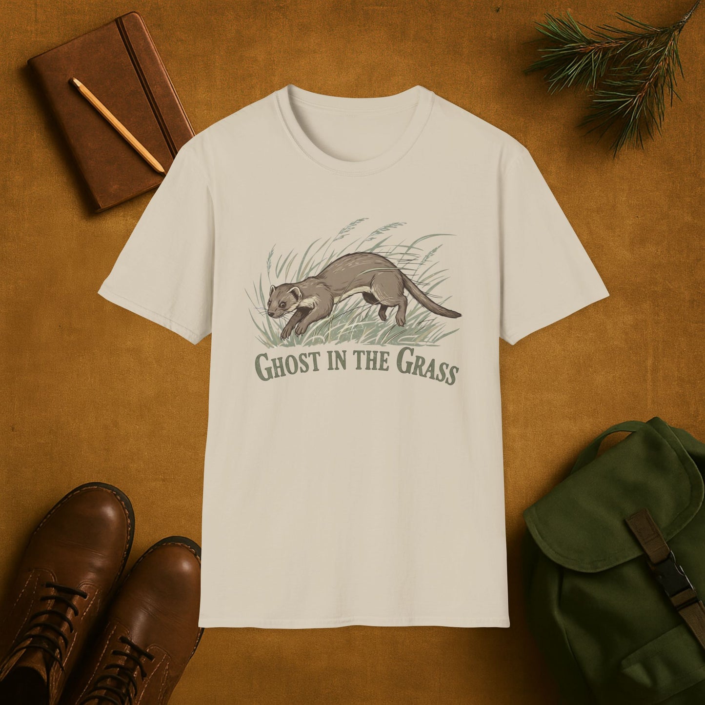 Ghost in the Grass Weasel T-Shirt