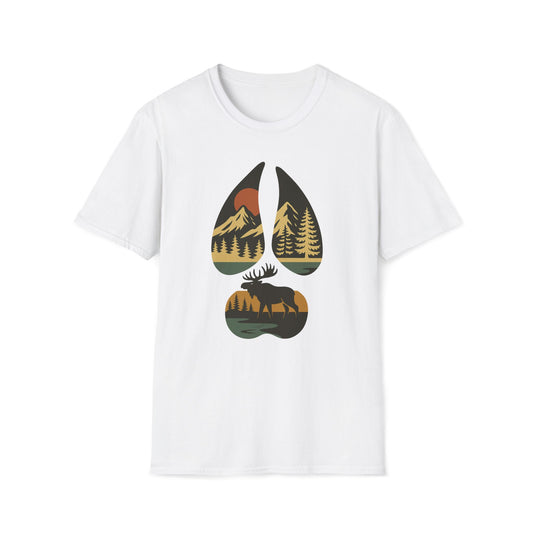 Moose Scene Hoof Print T-Shirt