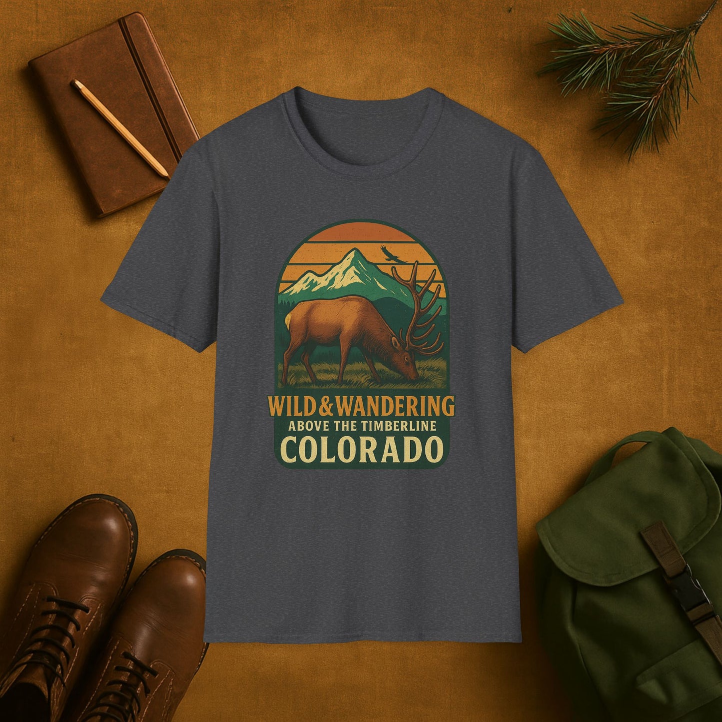 Colorado Elk T-Shirt | Wild & Wandering Above the Timberline Mountain Tee