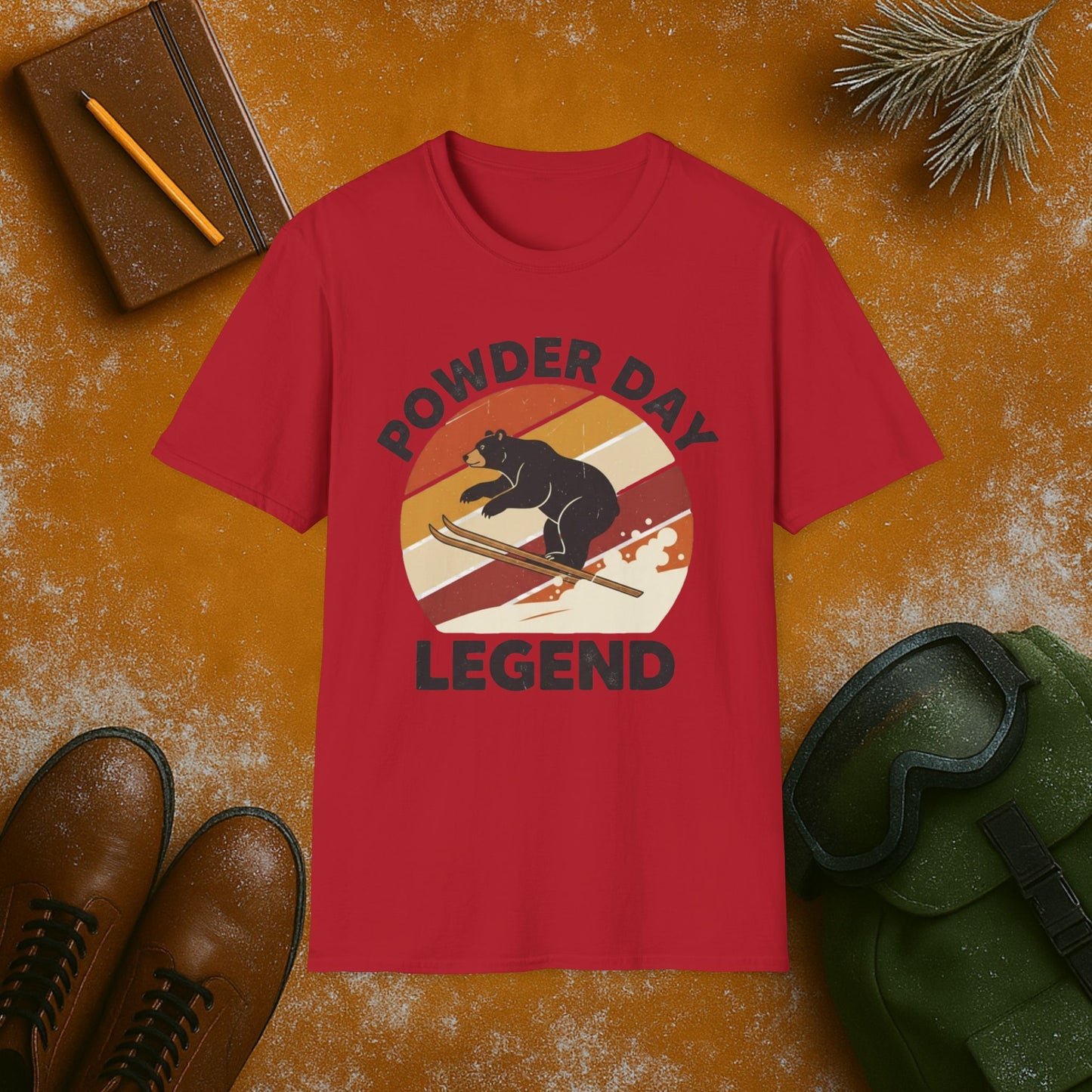 Powder Day Legend Black Bear T-Shirt