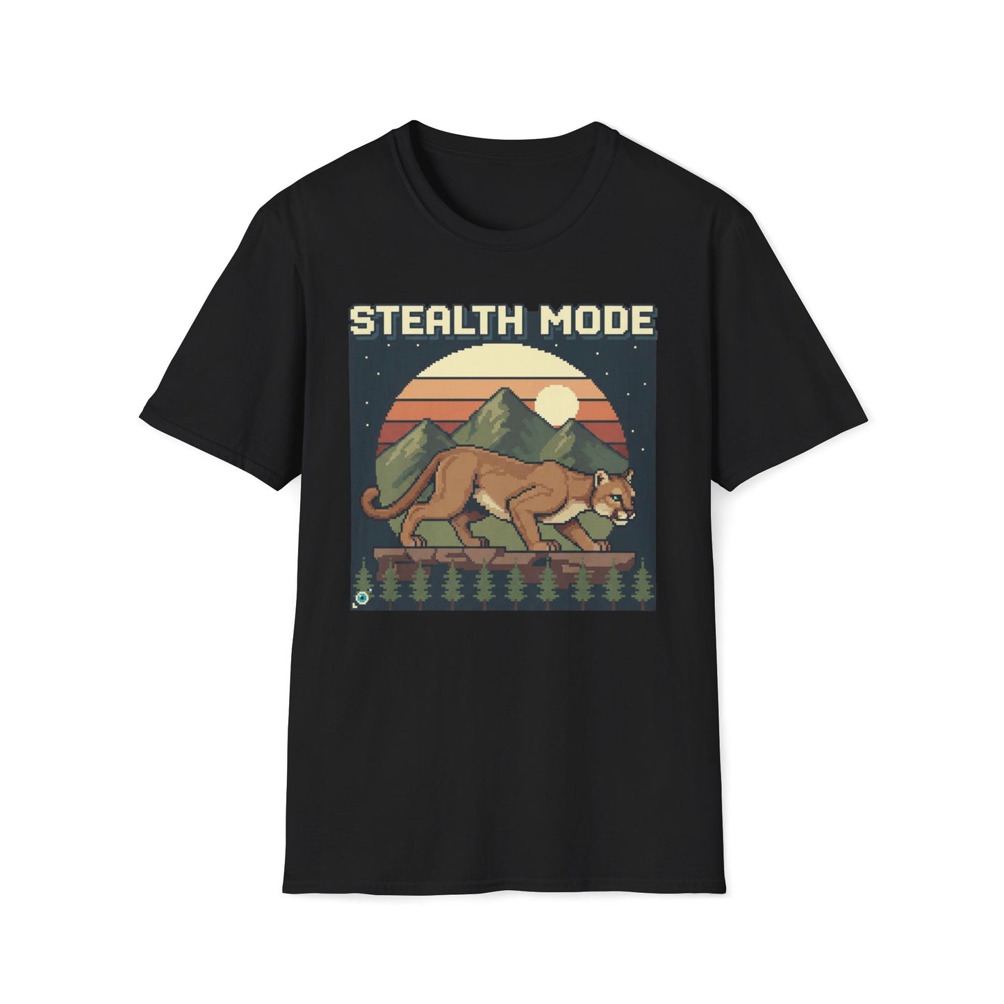 8-Bit Mountain Lion Stealth Mode T-Shirt