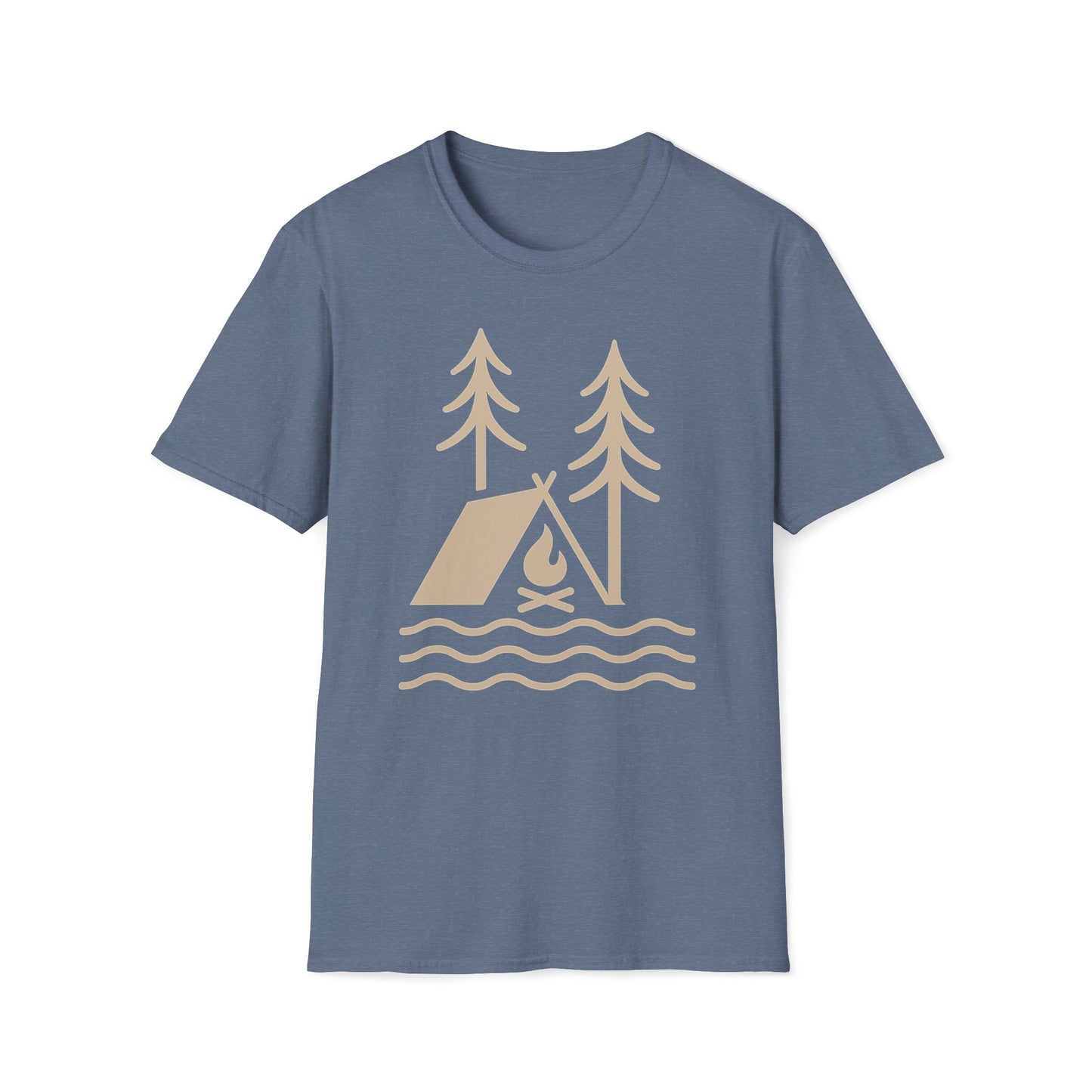 Wildlines Tent Campfire Camping T-Shirt
