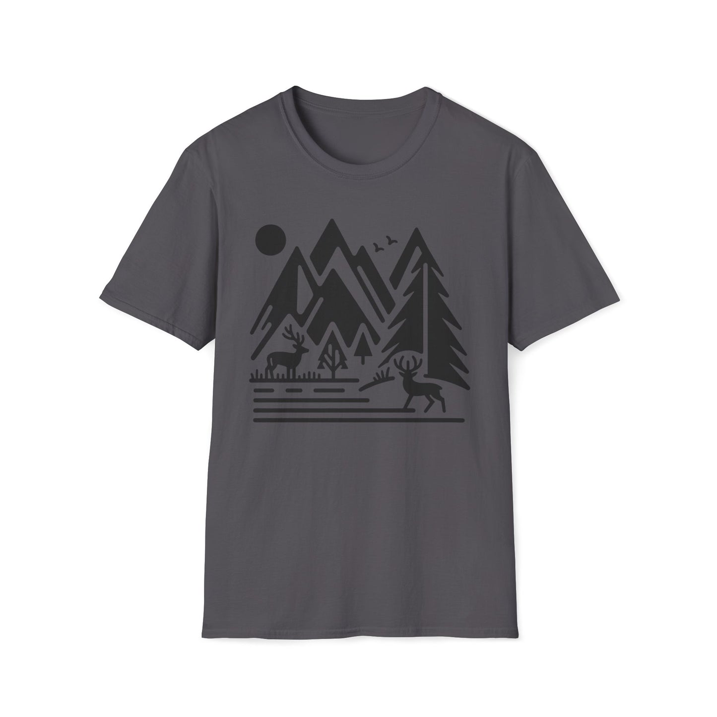 Minimal Mountain Deer T-Shirt